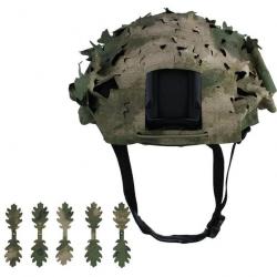 Camouflage de Casque 3D pour Casques Tactiques - A-Tacs FG demi-cercle