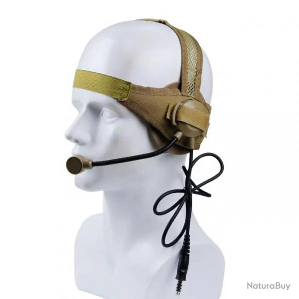 Casque de communication tactique - Tan