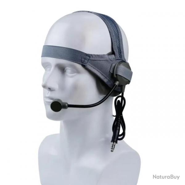 Casque de communication tactique - Gris