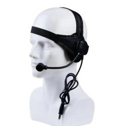 Casque de communication tactique - Noir