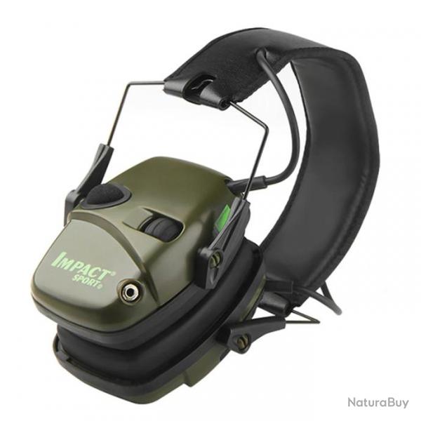 Casque de Protection Auditive Amplifi - Type Impact Sport - Vert OD