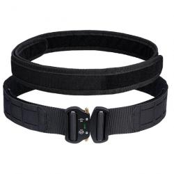 Ceinture Tactique avec Boucle Métallique - Noir / M