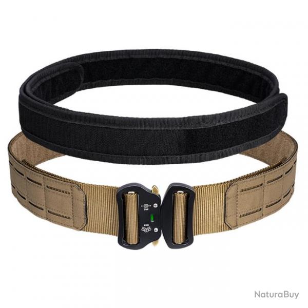 Ceinture Tactique avec Boucle Mtallique - Tan / M