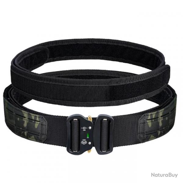 Ceinture Tactique avec Boucle Mtallique - Multicam noir / M