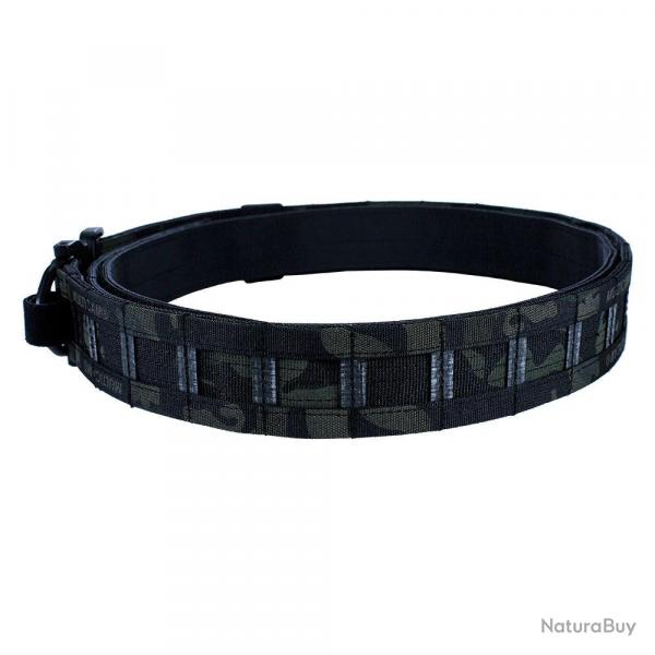 Ceinture Tactique MOLLE  Double Couche avec Boucle Mtallique Multicam Noir