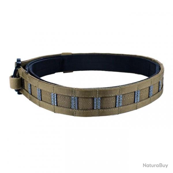 Ceinture Tactique MOLLE  Double Couche avec Boucle Mtallique - Tan / M