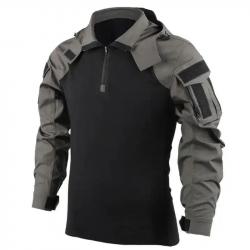Chemise Tactique Avec Capuche Gris