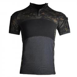 Chemise Tactique Manche Courte Multicam noir