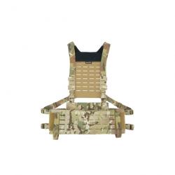 Chest-Rig Tactique Modulaire avec Backplate - DM.GEAR - Multicam