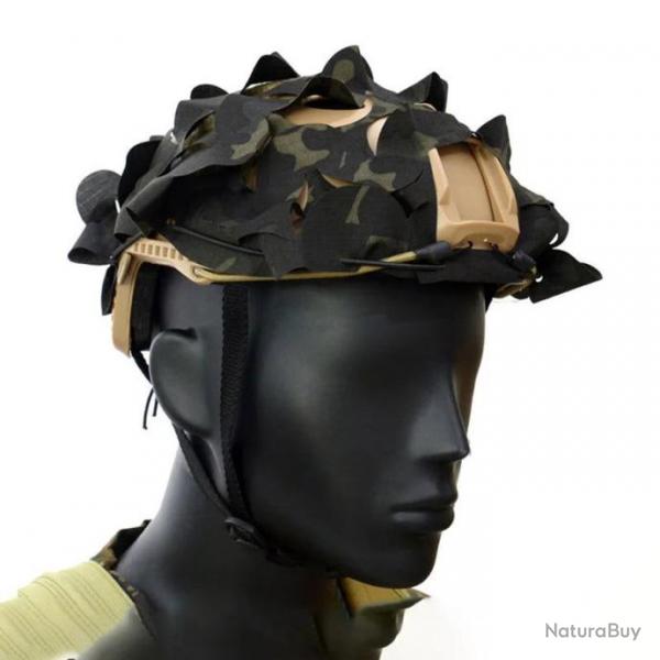 Couvre casque camouflage 3D - Multicam Noir