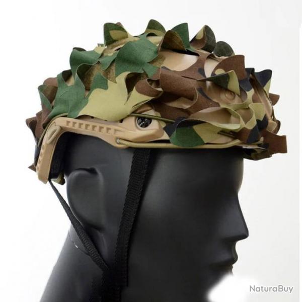 Couvre casque camouflage 3D - Woodland