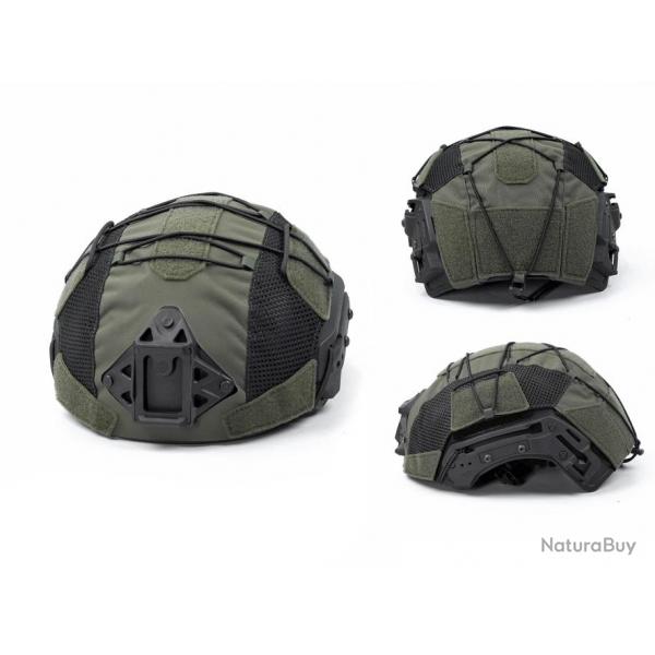 DM GEAR Couvre Casque pour Casque Exfil ou 3.0 - Ranger Green - Noir / XL / CN