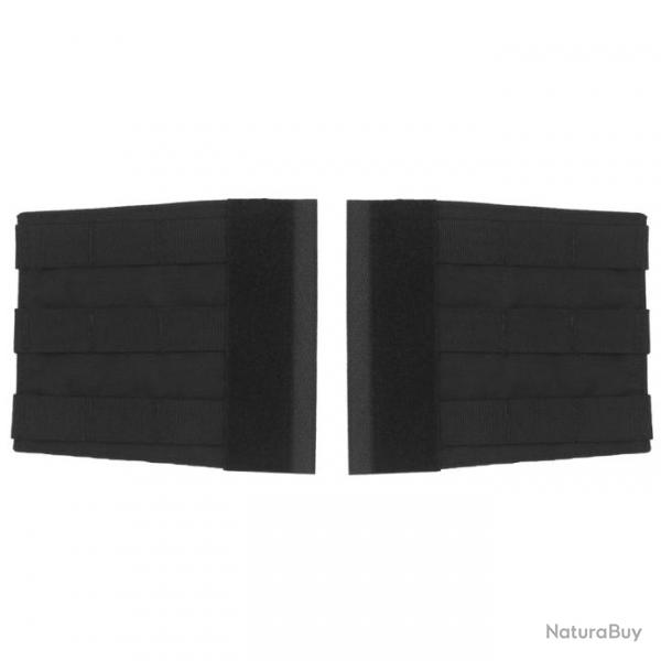 Ensemble de supports de plaque latrales de protection - Noir