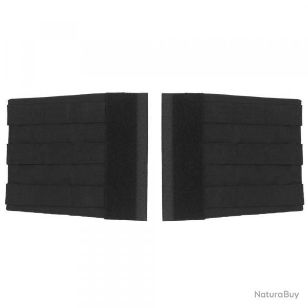 Ensemble de supports de plaque latrales de protection - Noir