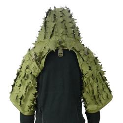 Ghillie tactique feuillu type Viper Hood - Vert OD / One Size
