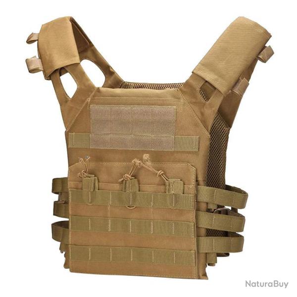 Gilet Porte Plaque type JPC - Tan