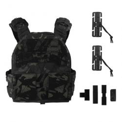 Gilet Porte-Plaque low profile Bravo - Multicam Noir