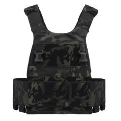 Gilet Porte-Plaque Slick Modulaire - Multicam noir