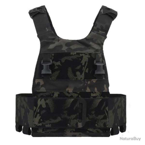 Gilet Porte-Plaque Slick Modulaire - Multicam noir