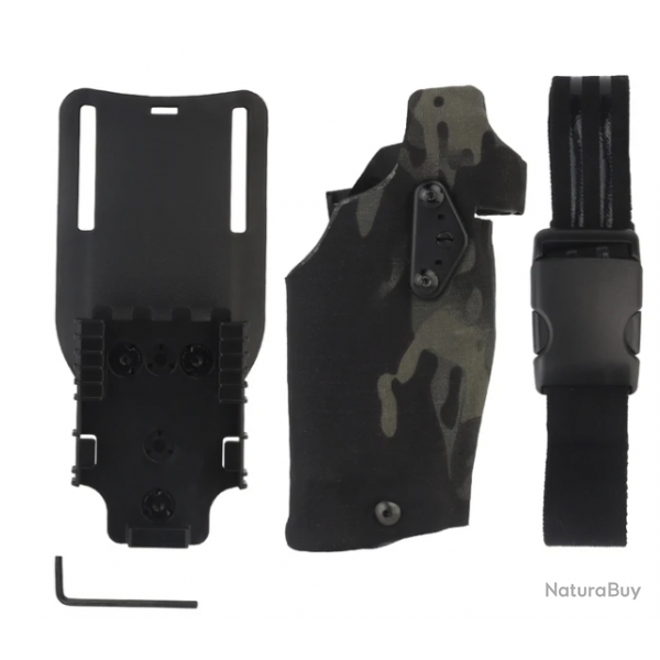 Holster pour Glock 17/18 Type Safari - Multicam Noir