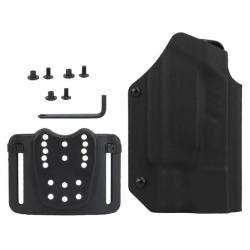 Holster Tactique Kydex Léger pour GLOCK avec Lampe - Noir