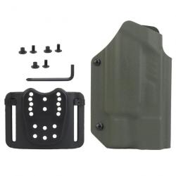 Holster Tactique Kydex Léger pour GLOCK avec Lampe - Vert OD