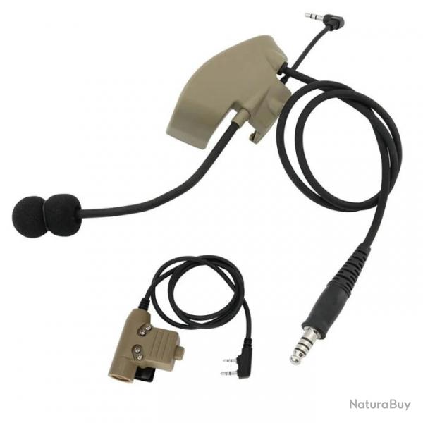 Kit Microphone Externe pour Casque Type Impact Sport - Kenwood - Tan