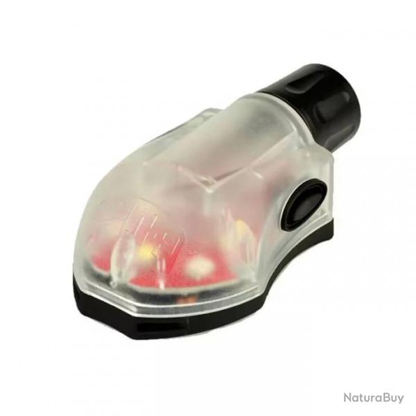 Lampe Stroboscopique De Casque type MANTA - Noir - Lumire rouge