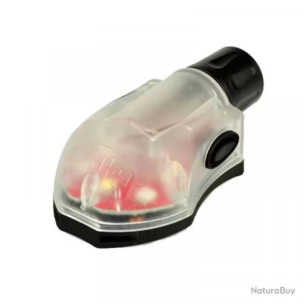 Lampe Stroboscopique De Casque type MANTA - Noir - Lumire rouge