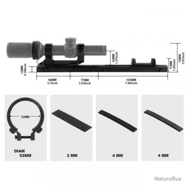 Montage d'optiques  grossissement rapide pour LPVO - Modle 30mm