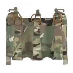 Panneau avant triple porte-chargeur élastique - Multicam