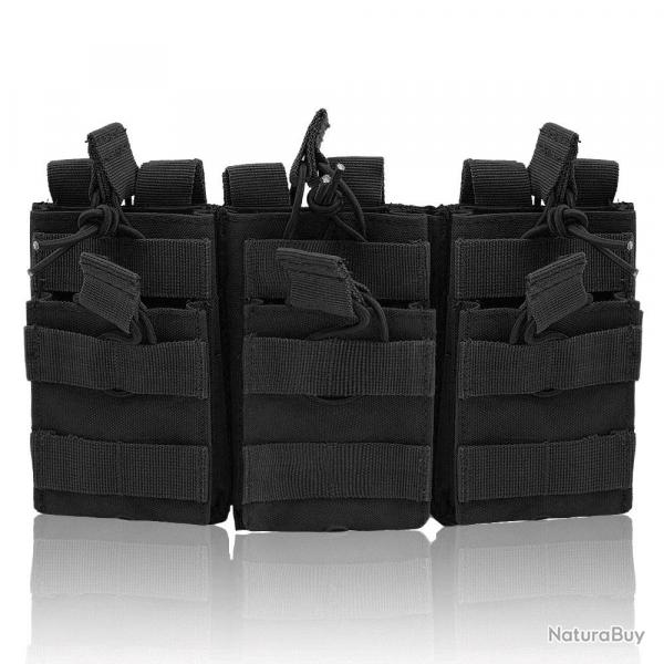 Panneau Avant Triple Porte-Chargeurs Tactique - Black