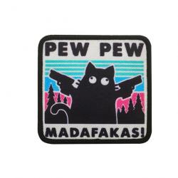 Patch "Pew Pew Madafakas !" - Nylon Blanc/bleu