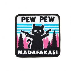 Patch "Pew Pew Madafakas !" - Nylon Blanc