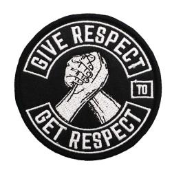 Patch nylon "Give Respect to Get Respect" - Give respect noir