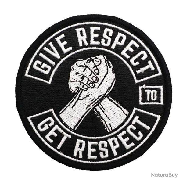 Patch nylon "Give Respect to Get Respect" - Give respect noir