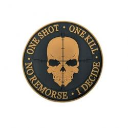 Patch PVC "One Shot One Kill" - Tan