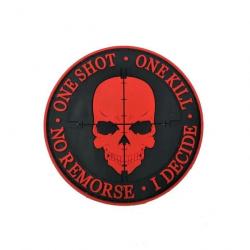 Patch PVC "One Shot One Kill" - Rouge