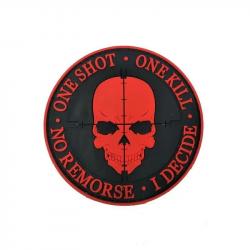 Patch PVC "One Shot One Kill" - Rouge