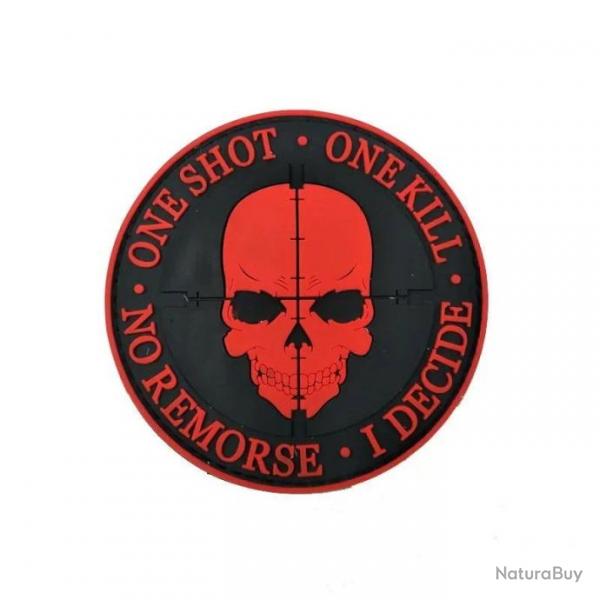 Patch PVC "One Shot One Kill" - Rouge