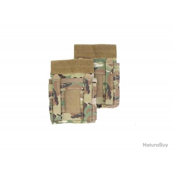 PEW TACTICAL Set de Poches Molle pour Plaques Latrales - Multicam