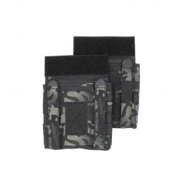 PEW TACTICAL Set de Poches Molle pour Plaques Latérales - Multicam Noir