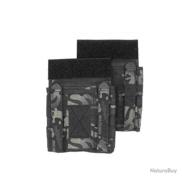 PEW TACTICAL Set de Poches Molle pour Plaques Latrales - Multicam Noir