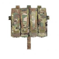 Pew Tactical Triple Porte Chargeur SMG type Detachable Flap - Multicam