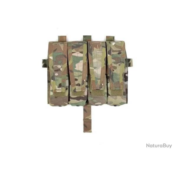 Pew Tactical Triple Porte Chargeur SMG type Detachable Flap - Multicam