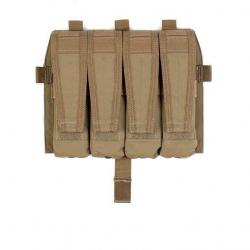 Pew Tactical Triple Porte Chargeur SMG type Detachable Flap - Tan