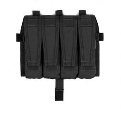 Pew Tactical Triple Porte Chargeur SMG type Detachable Flap - Noir