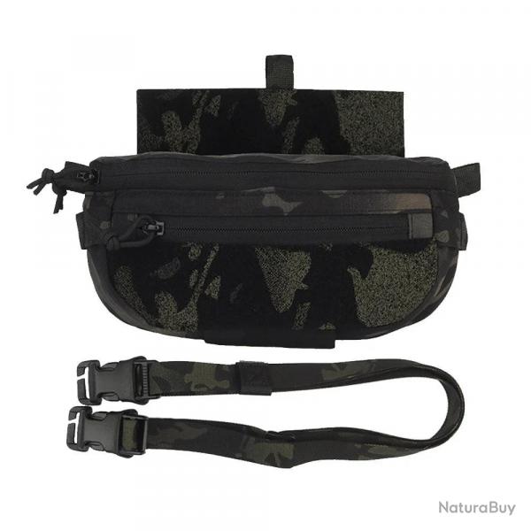 Poche abdominale type SixPack - Multicam noir