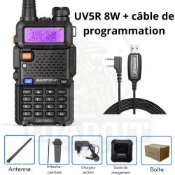 RADIO BAOFENG UV-5R 8W DUAL BAND UHF/UVF - Europe / Avec