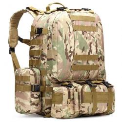 Sac à Dos Tactique Multifonction 50L - Multicam